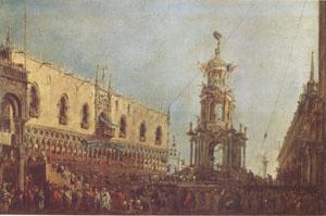 Francesco Guardi The Doge Takes Part in the Festivities in the Piazzetta on Shrove Tuesday (mk05) China oil painting art